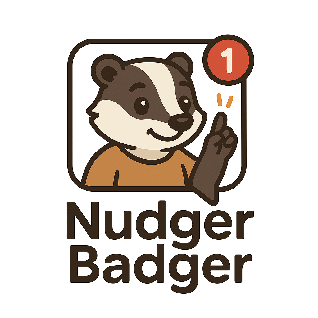 Nudger Badger Logo